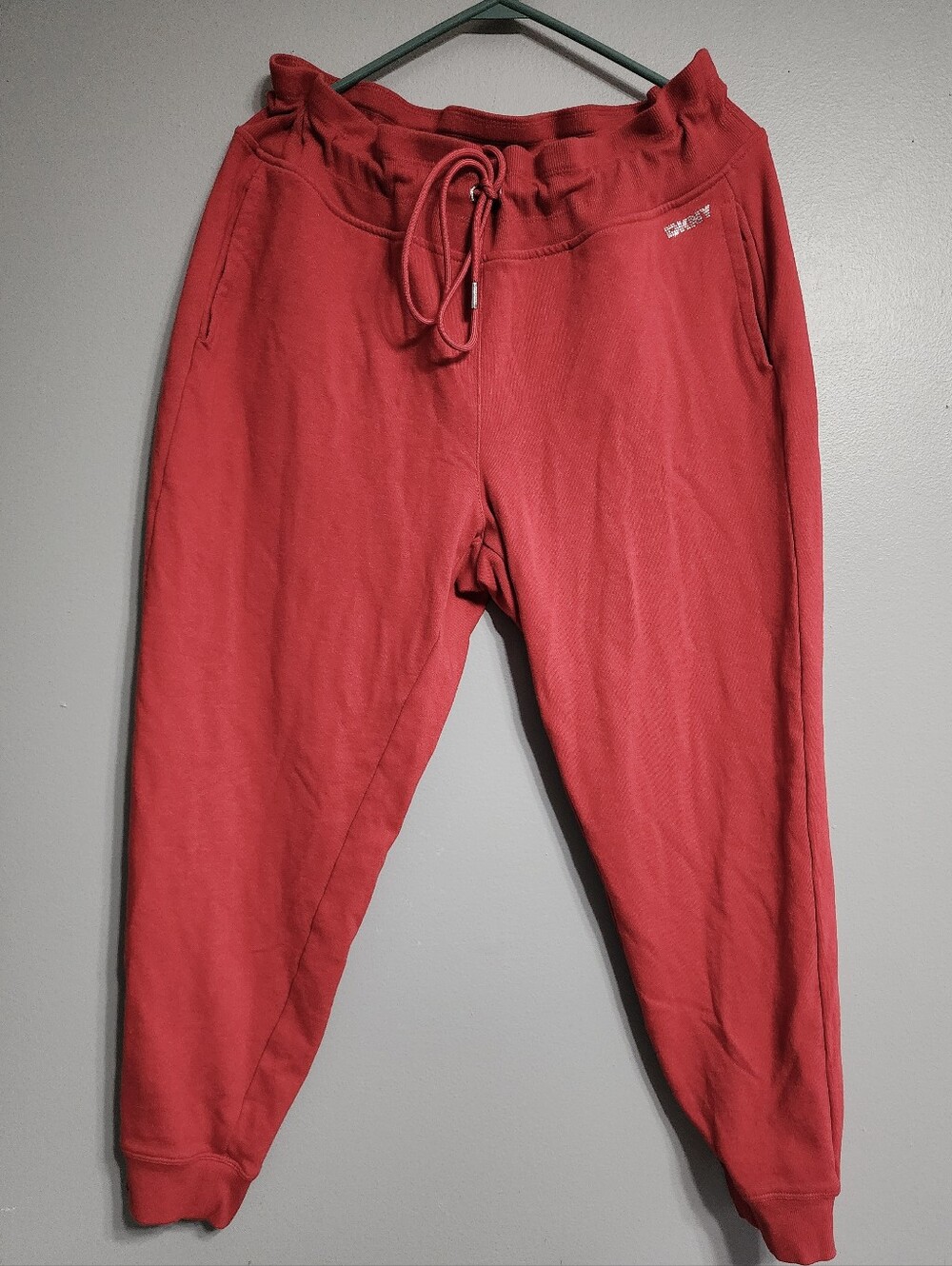 DKNY Red Drawstring Joggers